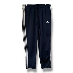 Adidas Men’s Essentials Navy Tricot Track Pants Size XL White 3-Stripes